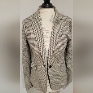 Carolina BELLE Equestrian Black/Brown/ White Houndstooth Blazer In Size SMALL